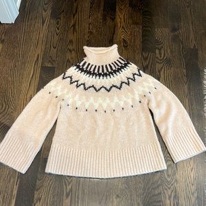 A.L.C pink fair isle sweater